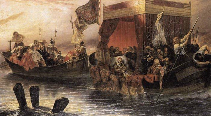 Paul Delaroche The State Barge of Cardinal Richelieu on the Rhone